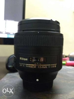 Nikon AF-S 85 mm f 1.8G prime lens 5 month used