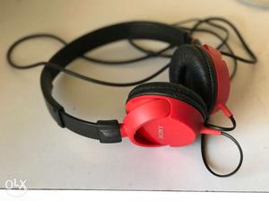 Red And Black Sony Headphones
