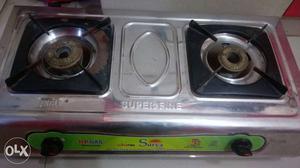 Stainless Steel Super Fine 2-burner Gas Stove Cooktop