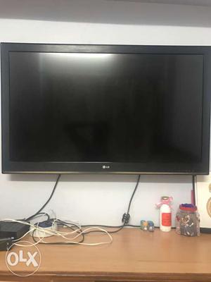 This is a 42 inch black LG LED TV with
