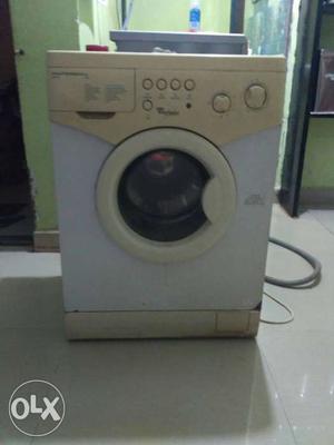 White And Beige Front Load Dryer
