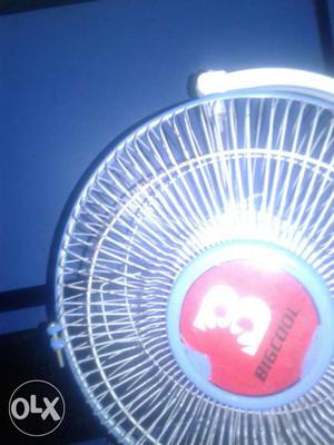 White And Red BigCool Desk Fan