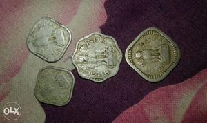 2 coin of 1paiae,; 1coin of 2paise; and 1coin of