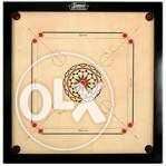 Beige And Black Wooden Carrom Board