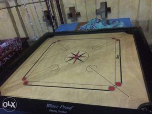 Black And Black Water Proof Carrom Board
