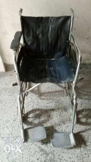 Black And Gray Leather Wheelchair