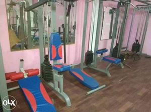 Blue And Red Gym Equipment