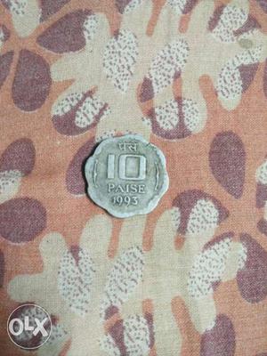 Embossed Silver 10 Paise Coin