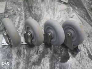 Four Grey Caster Wheels