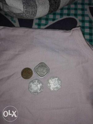 Gold And Three Silver Coins