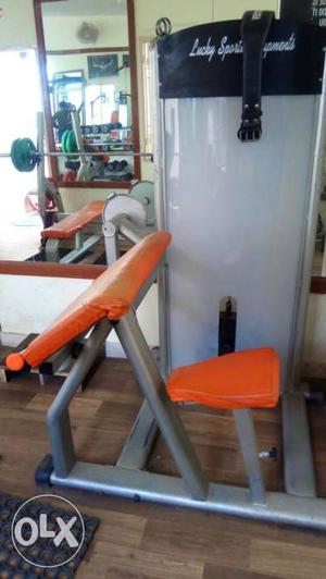 Grey And Orange Exercise Equipment