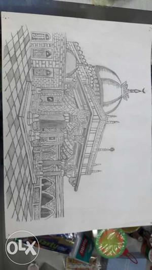 Hand Made sketch Dargah Ajmer HAZRAT KHWAJA GARIB