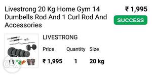 Livestrong 20 Kg Home Gym Set