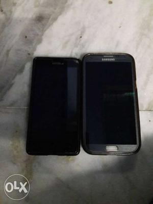 Note 2 and micromax 2 phone good condition