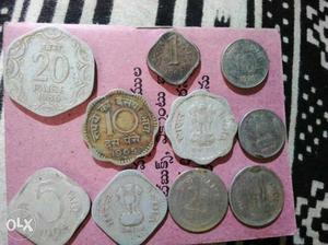 Old Indian coins is here contact me 1paisa to 25paise coins