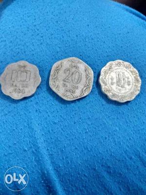 Old coins 10 pause and 20 paisa