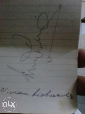 Original sir Vivian Richards autograph taken on