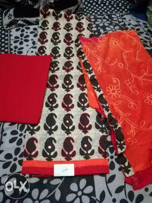 Red And Grey Dupatta's