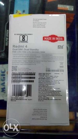 Redmi 4 3 GB ram 32 GB inbuilt memory with gold
