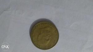 Round Gold India Coin