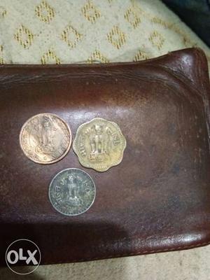 Three Bronze Indian Coins