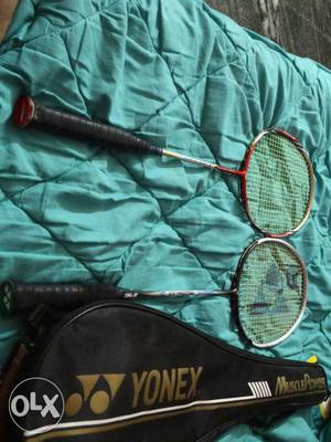 Two racquets - Li ning g force pro i and Yonex muscle