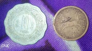 Very lucky  copper coin + paise coin