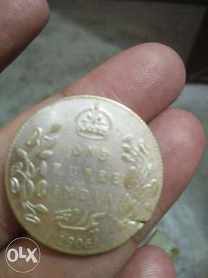  india 1rupee coin Edward 7