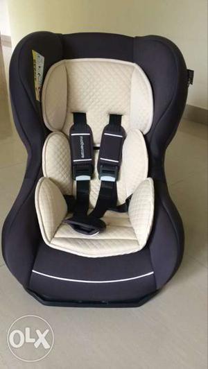Baby's Black And Beige Car Seat Carrier