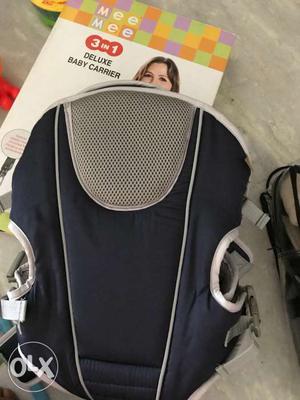 Baby's Black And Gray Deluxe Carrier