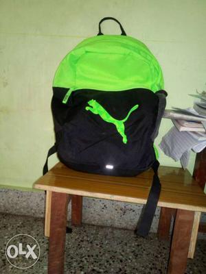 Black And Green Puma Backpack