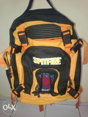 Black And Orange Spitfire Backpack