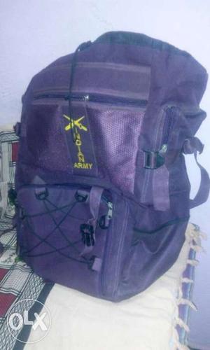 Black And Purple travel bag