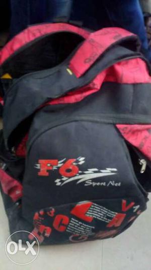 Black And Red F6 Backpack