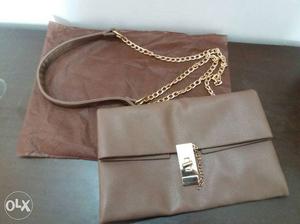 Brown Pebbled-leather Crossbody Bag