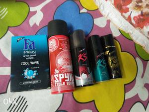 Combo of deos and aftershave lotion