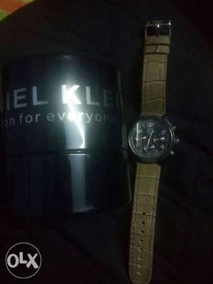 Daniel klein chronograph watch with beige leather 6 mnths