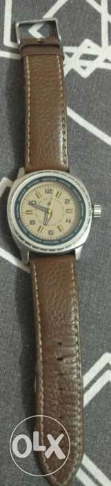 Fastrack brown leather strap watch. 1 year old.