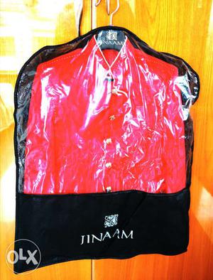 Jinaam Brand New Blazer. Bright Red Velvet Color. MRP 