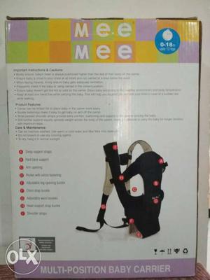 MEE MEE baby carrier. Absolutely new. My daughter never