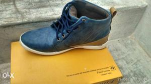 Pair Of Blue Finax High-top Shoes