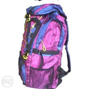 Purple And Blue Camping Backpack