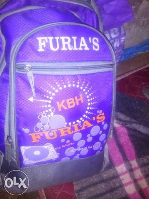 Purple And Gray Furia's KBH Backpack