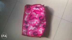 Red And White Floral Purse