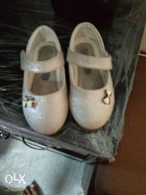 Toddler's Pair Of Gray Mary Jane Shoes