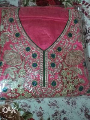 Women's Pink, And Gray Floral Churidar