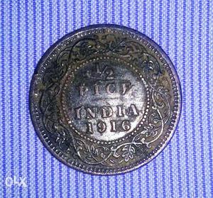 1/2 Pice Coin (a Half Pice)  Years Old)