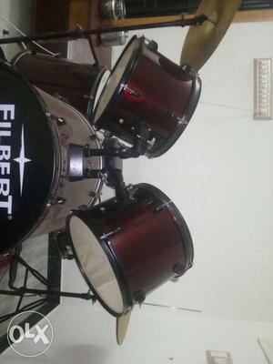 5month used Filbert red wine drumkit awesome