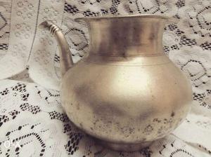 Antique Teapot made of German silver 90yrs old 6 inches tall