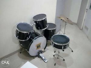 Black Jinbao Drum Set With Cymbals Only Rs. 